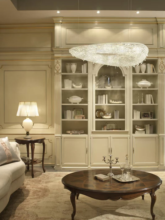 Oval Crystal Halo Chandelier