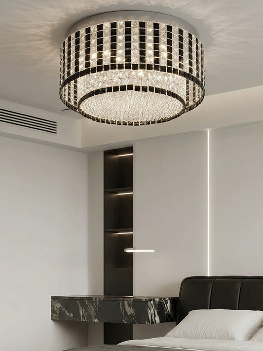 Pashari Round Crystal Flush Mount Ceiling Light