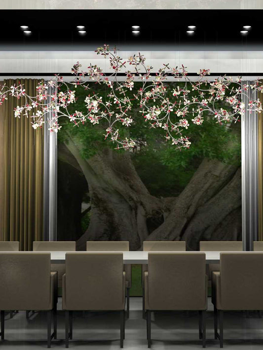 Multicolor Floral Branch Chandelier