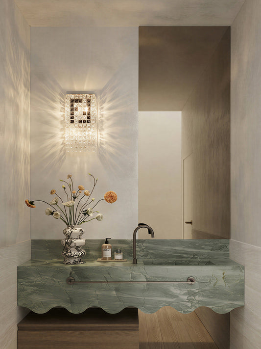 Vertical Crystal Wall Sconce