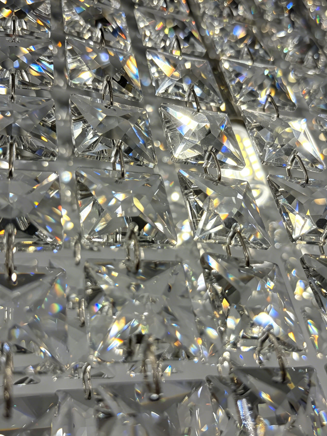 Rectangular Crystal Kitchen Island Pendant