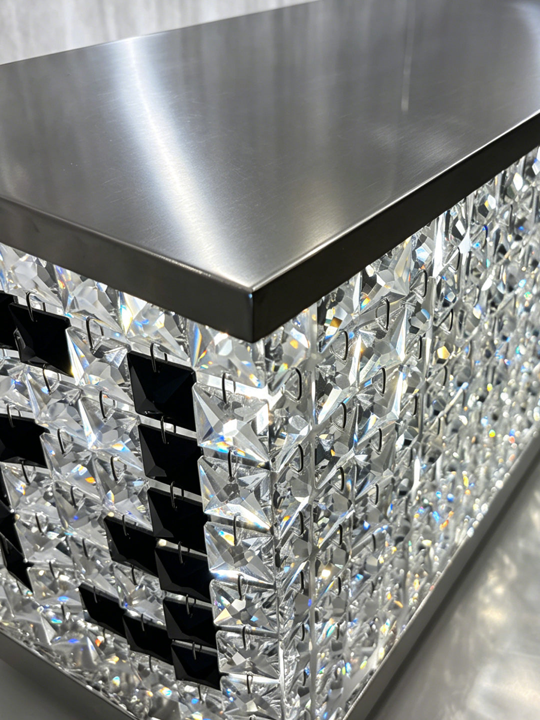Rectangular Crystal Vanity Light