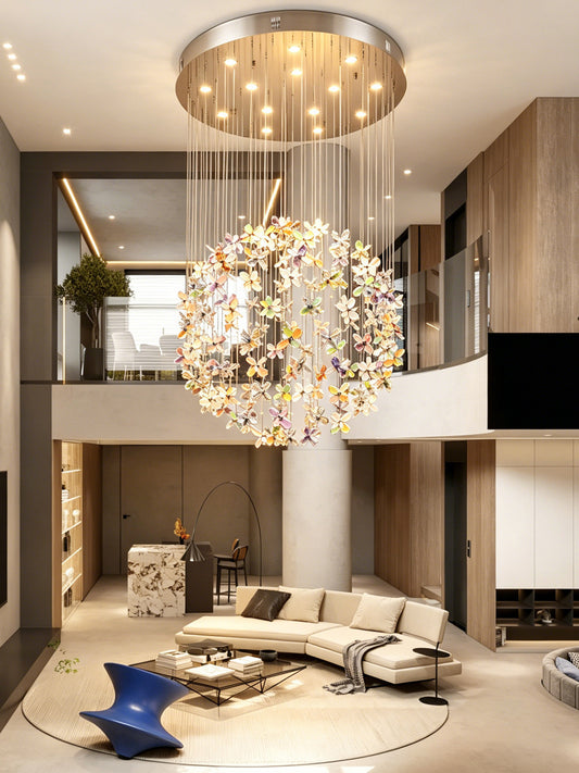 Multicolor Butterfly Crystal Chandelier