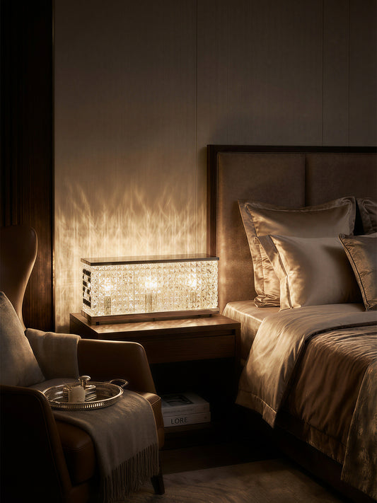 Rectangular Crystal Vanity Light