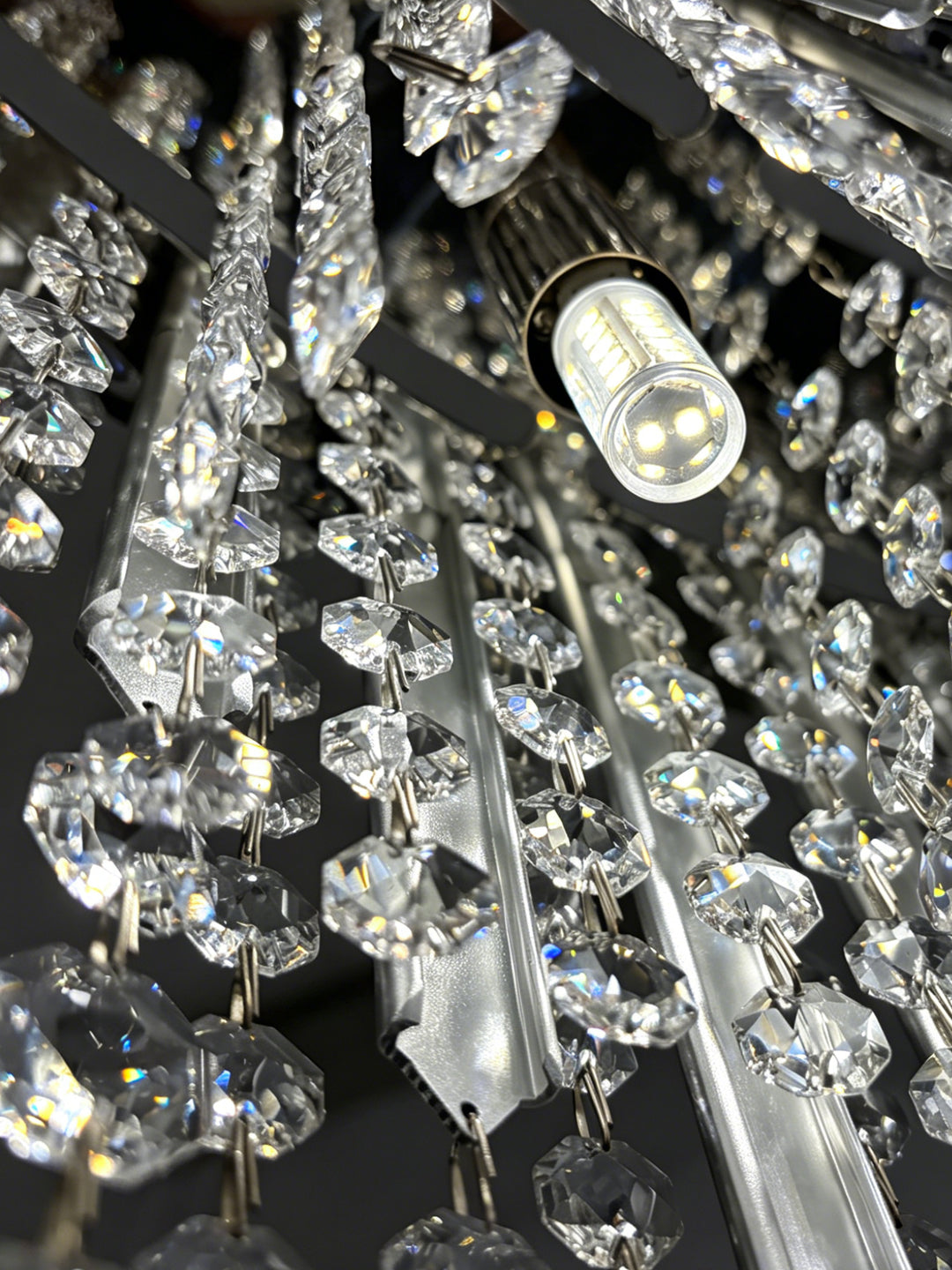 Round Gold Crystal Chandelier