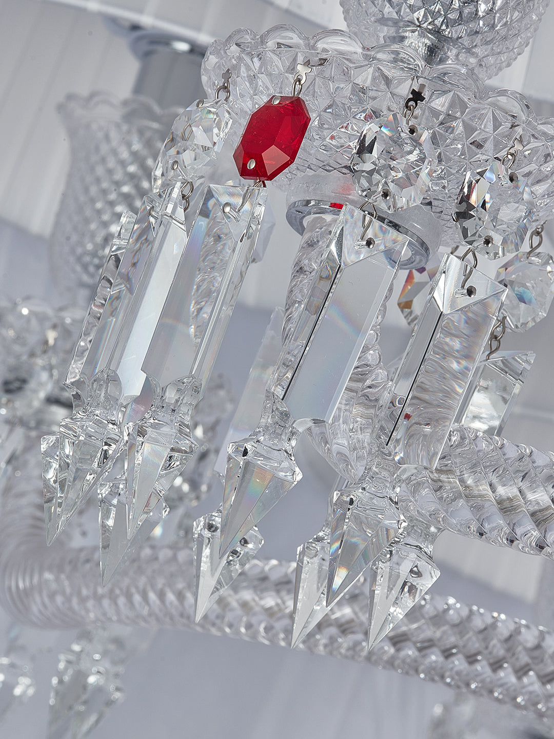 Classic White Shade Crystal Chandelier