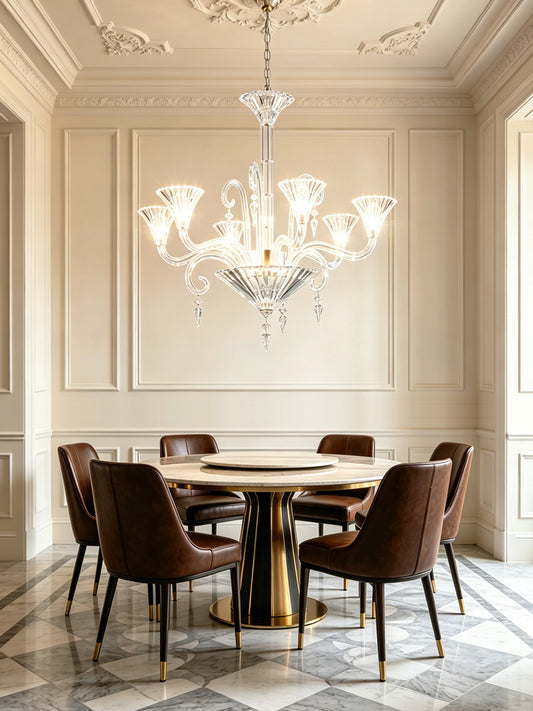 Modern clear crystal chandelier