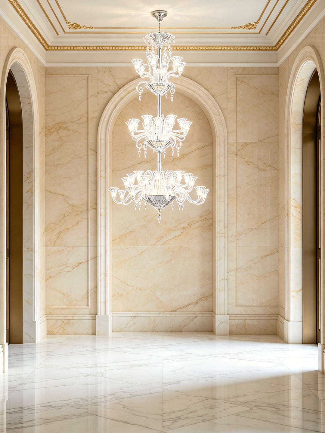 Modern clear crystal chandelier