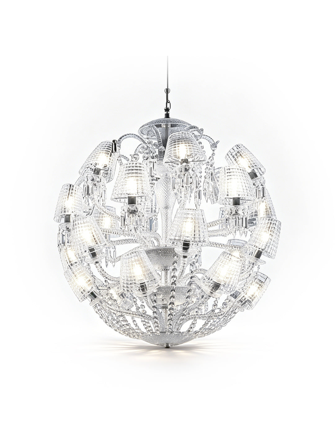 Globe Ball Shape Clear Crystal Chandelier