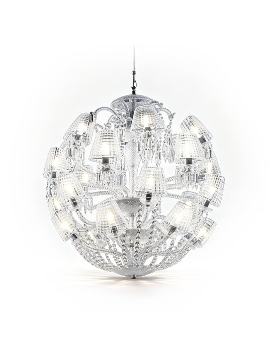 Globe Ball Shape Clear Crystal Chandelier
