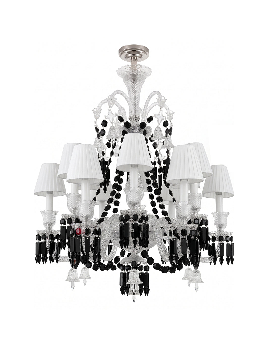 European Vintage Crystal Candelabra Chandelier