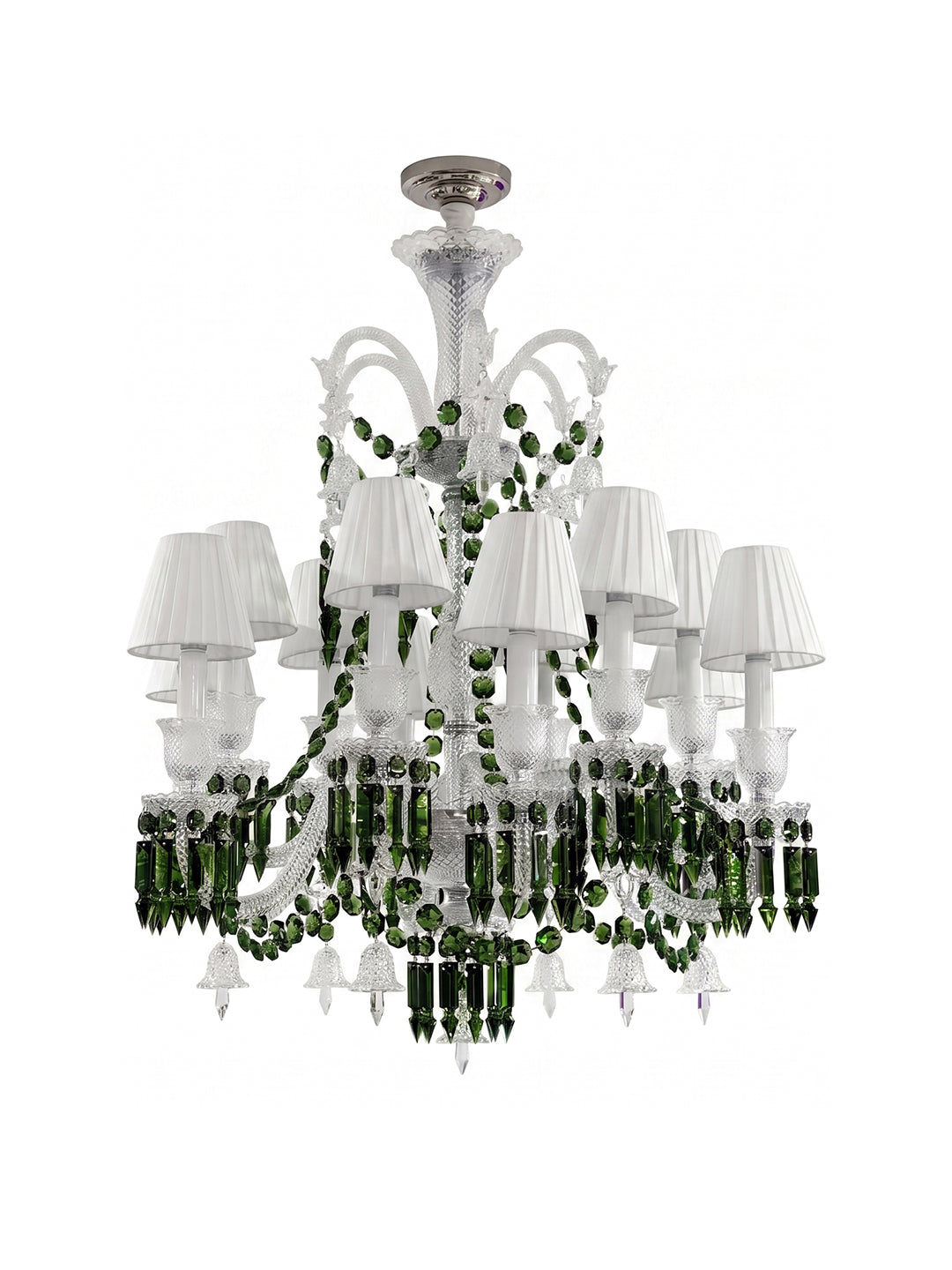 European Vintage Crystal Candelabra Chandelier