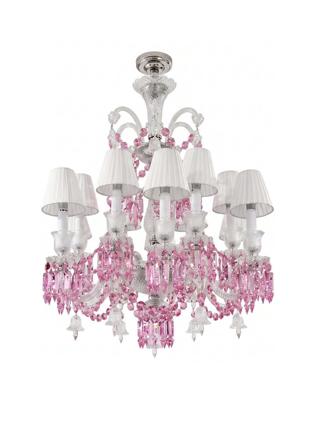 European Vintage Crystal Candelabra Chandelier