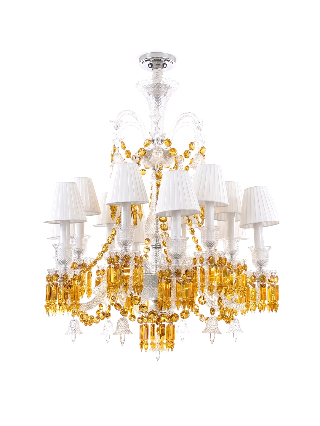 European Vintage Crystal Candelabra Chandelier