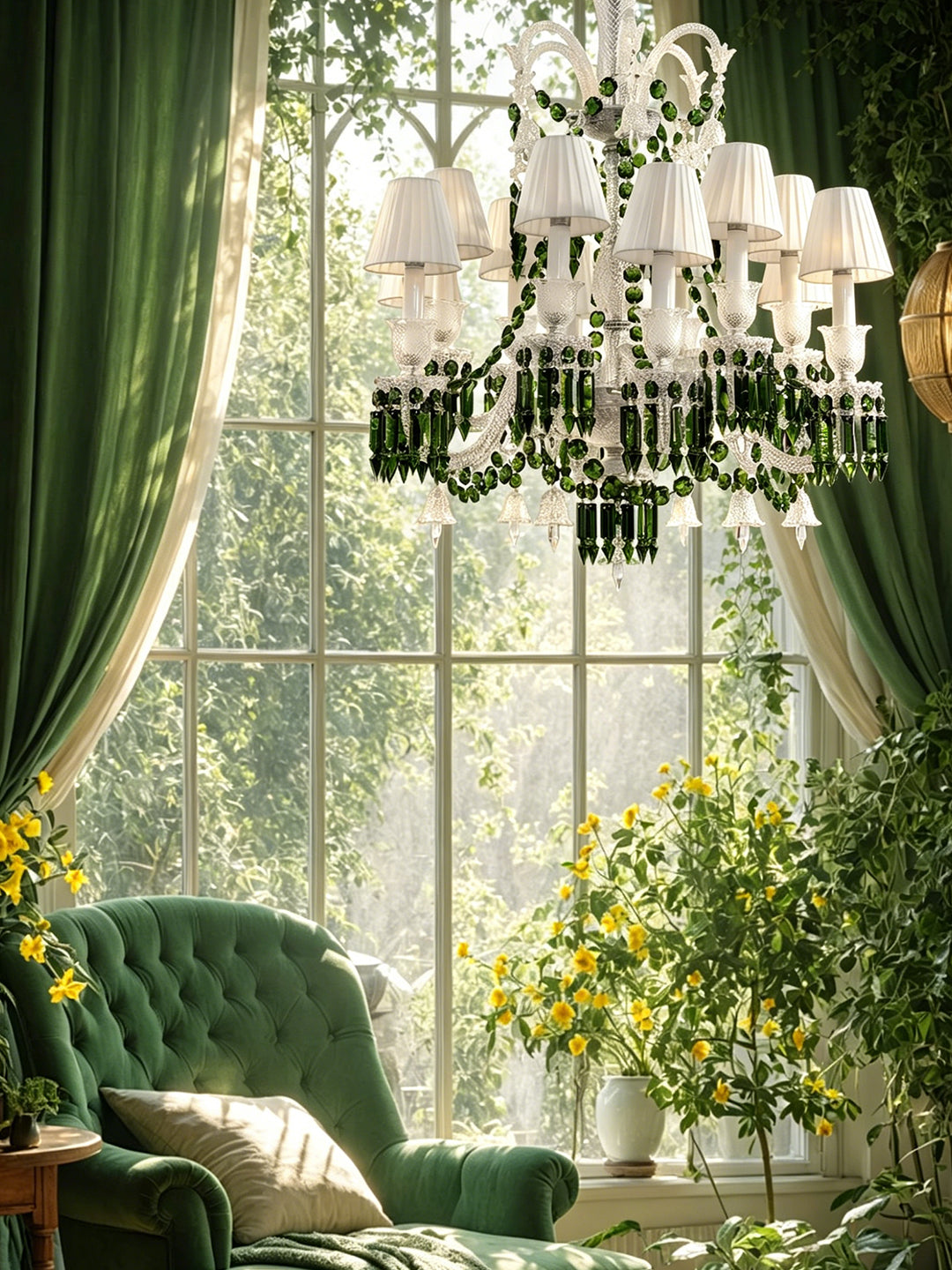 European Vintage Crystal Candelabra Chandelier