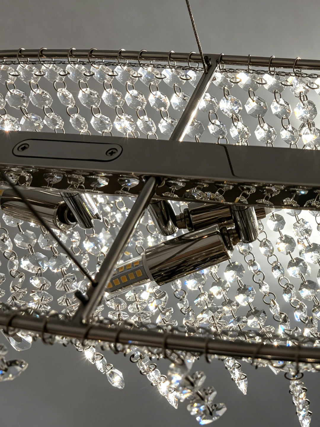 Wavy Linear Crystal Chandelier