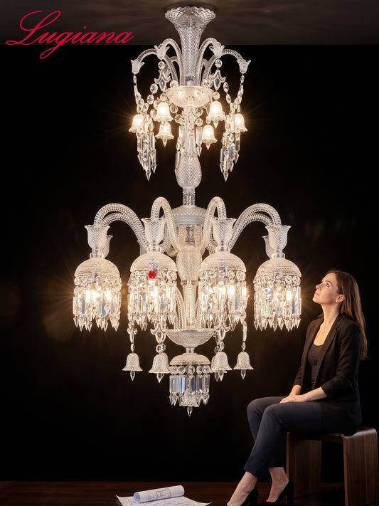 baccarat crystal chandelier with shades