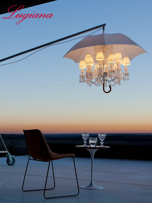Umbrella Shade Luxury Crystal Chandelier