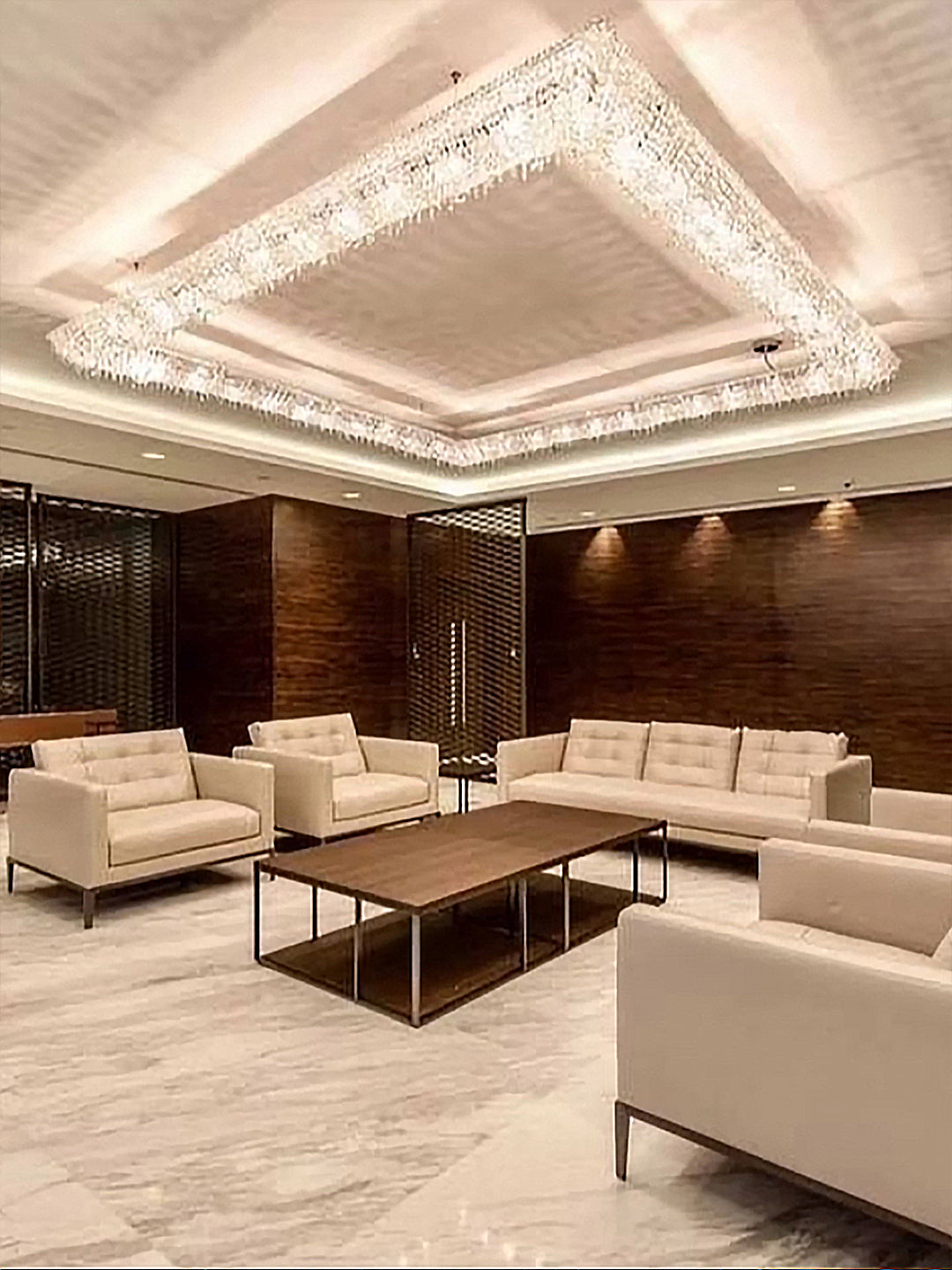 Trapezoidal Crystal Chandelier