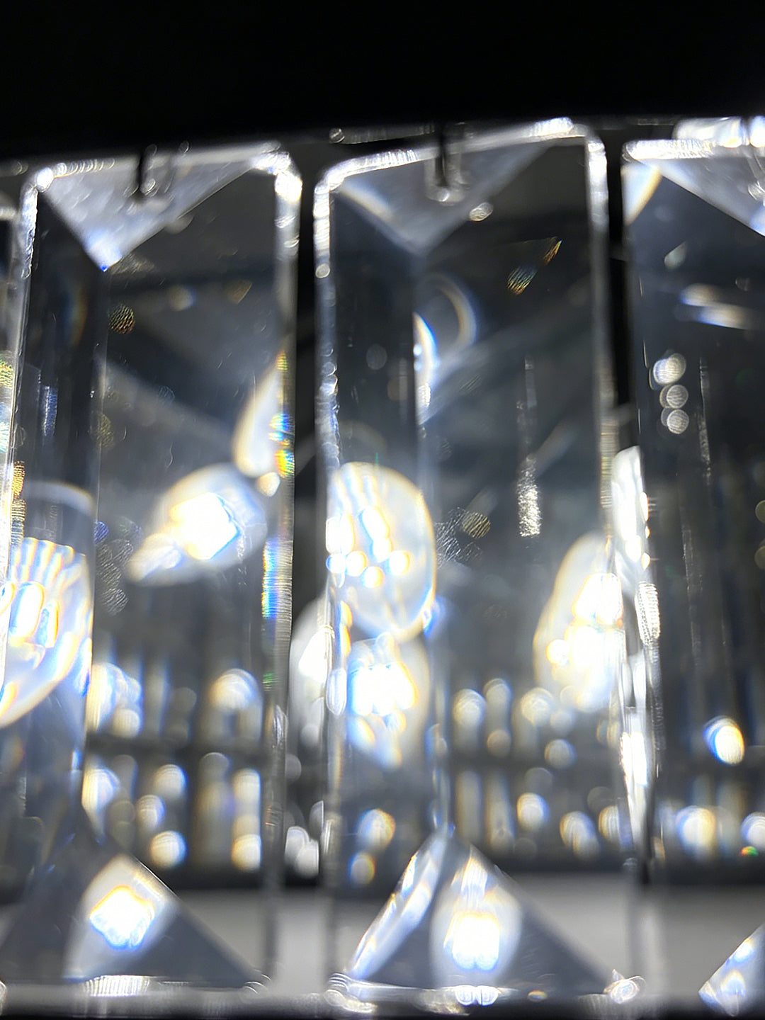 Black Frame Crystal Drum Pendant Light
