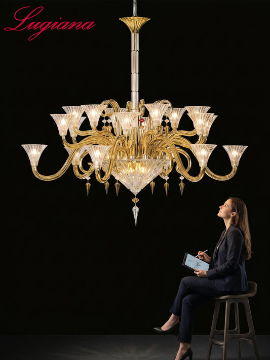Modern clear crystal chandelier