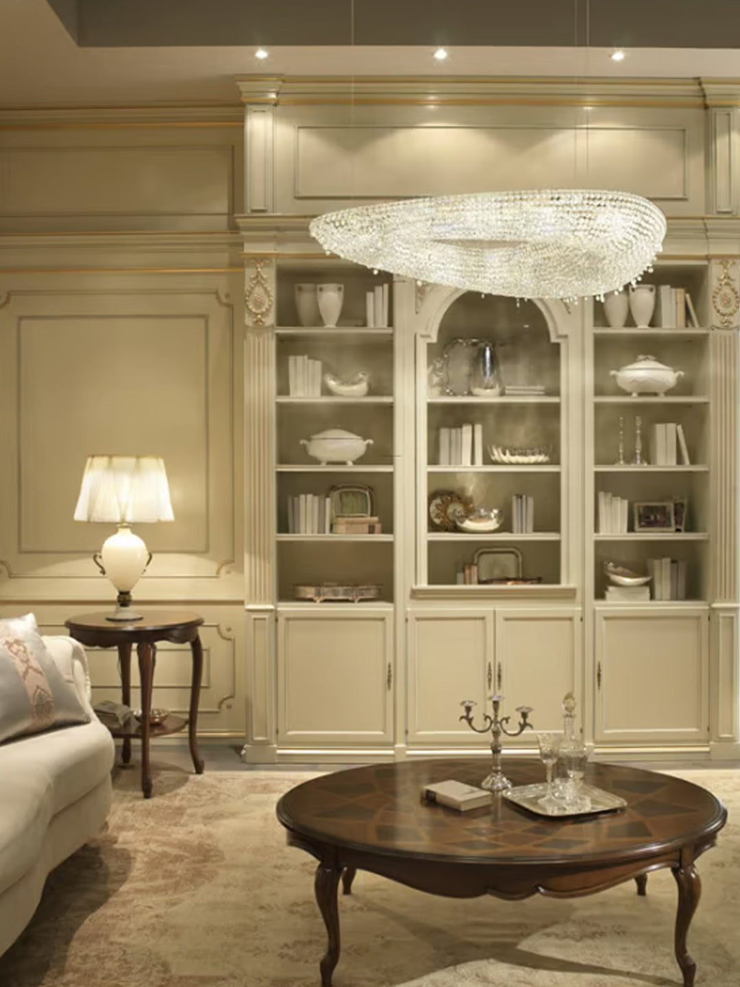 Oval Crystal Halo Chandelier