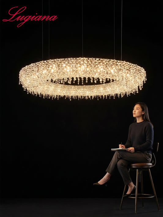Modern Ring Crystal Chandelier