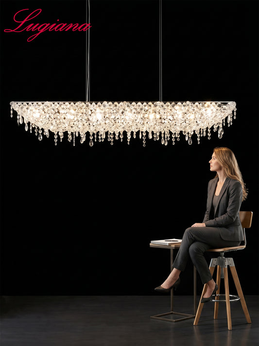 Linear Crystal Chandelier