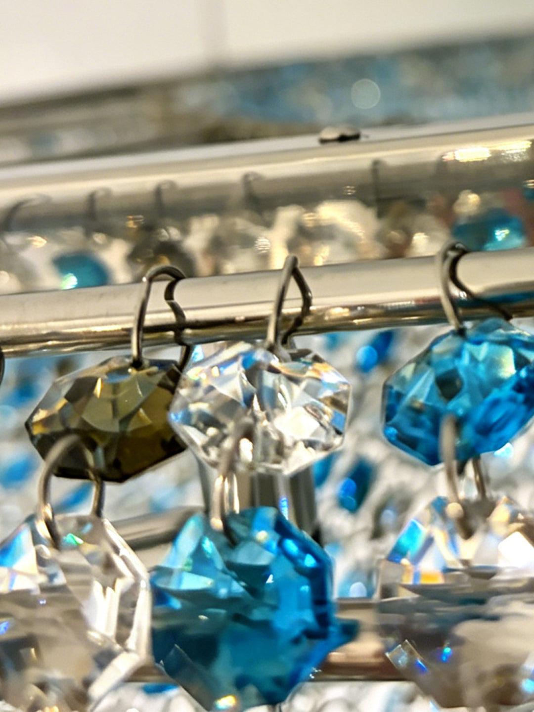 Modern Tiered Crystal Linear Chandelier