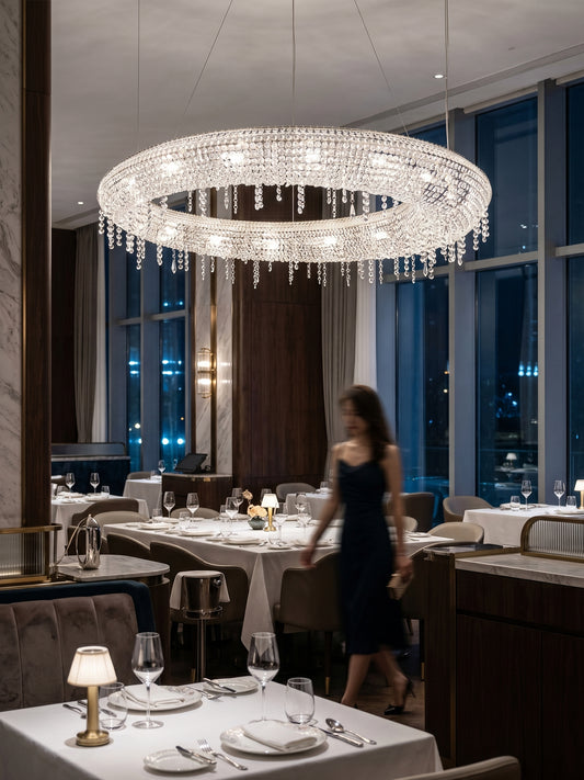 Modern Crystal Ring Chandelier