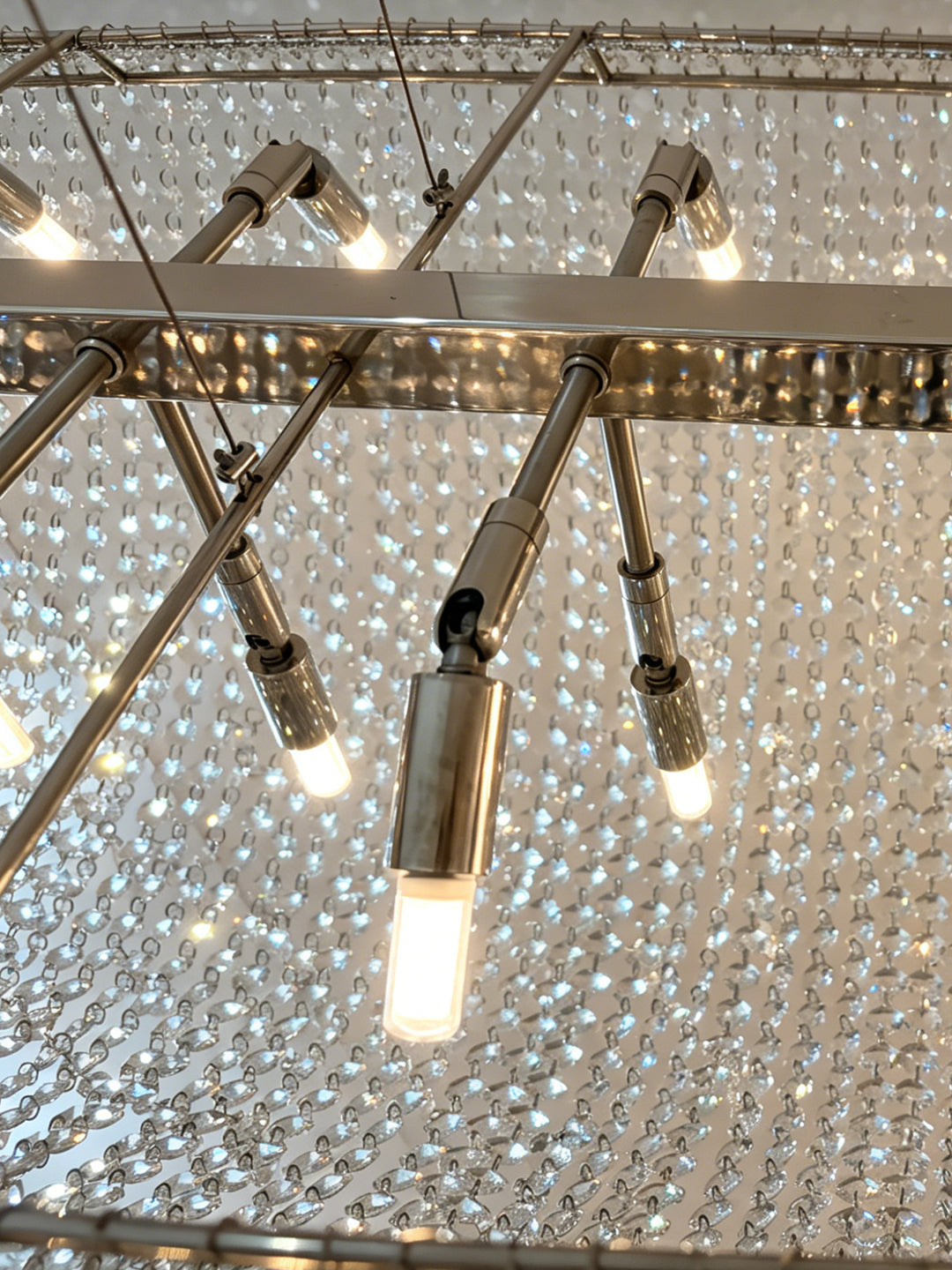 Amber Crystal Linear Chandelier