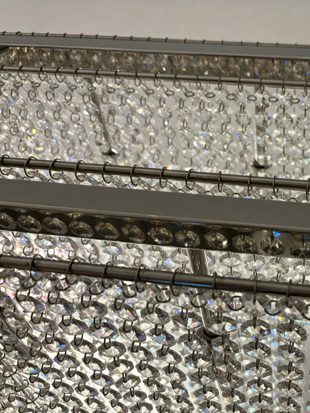 Modern Clear Crystal Linear Chandelier