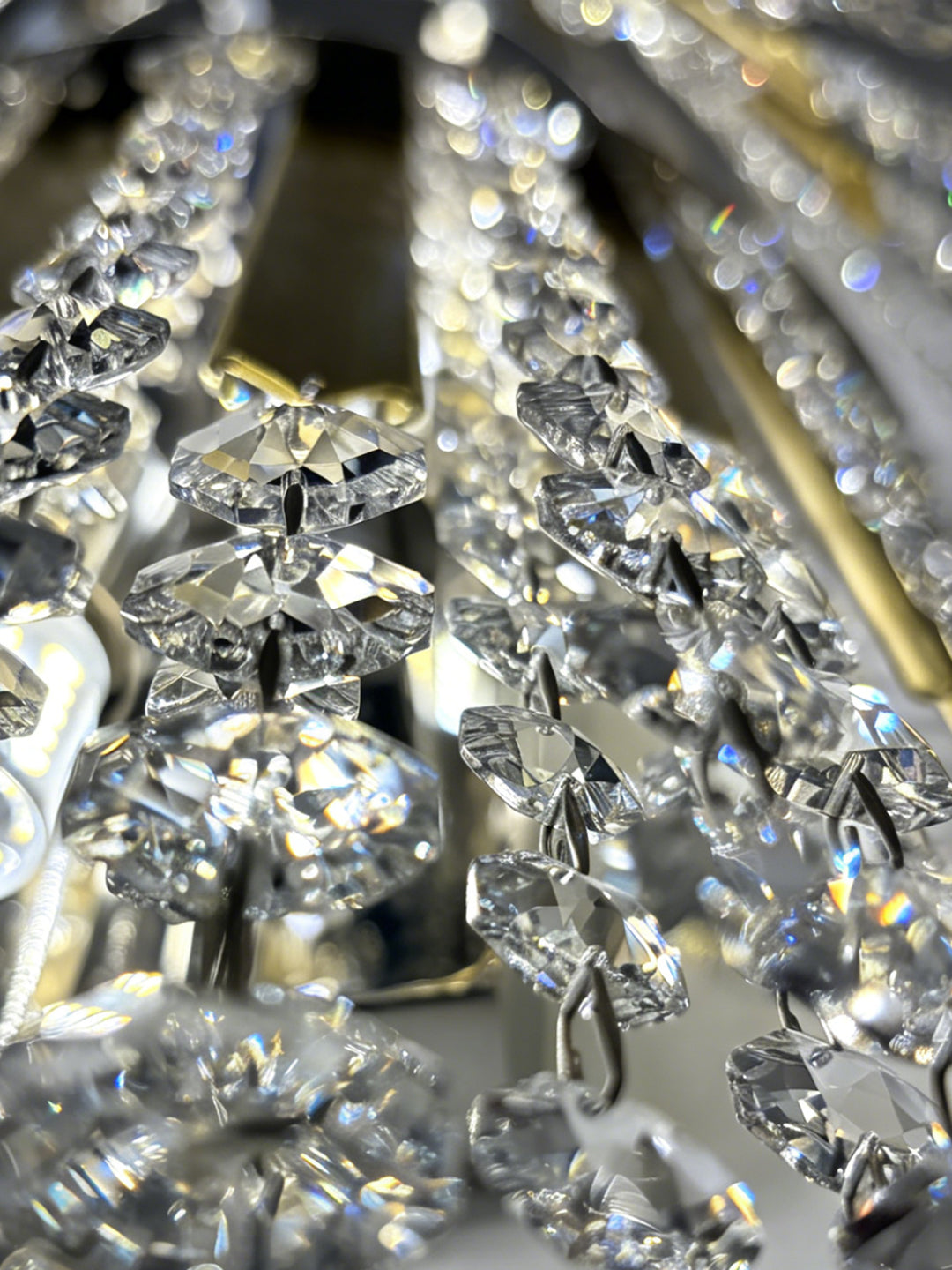 Pashari Double Tier Gold Crystal Wall Sconce