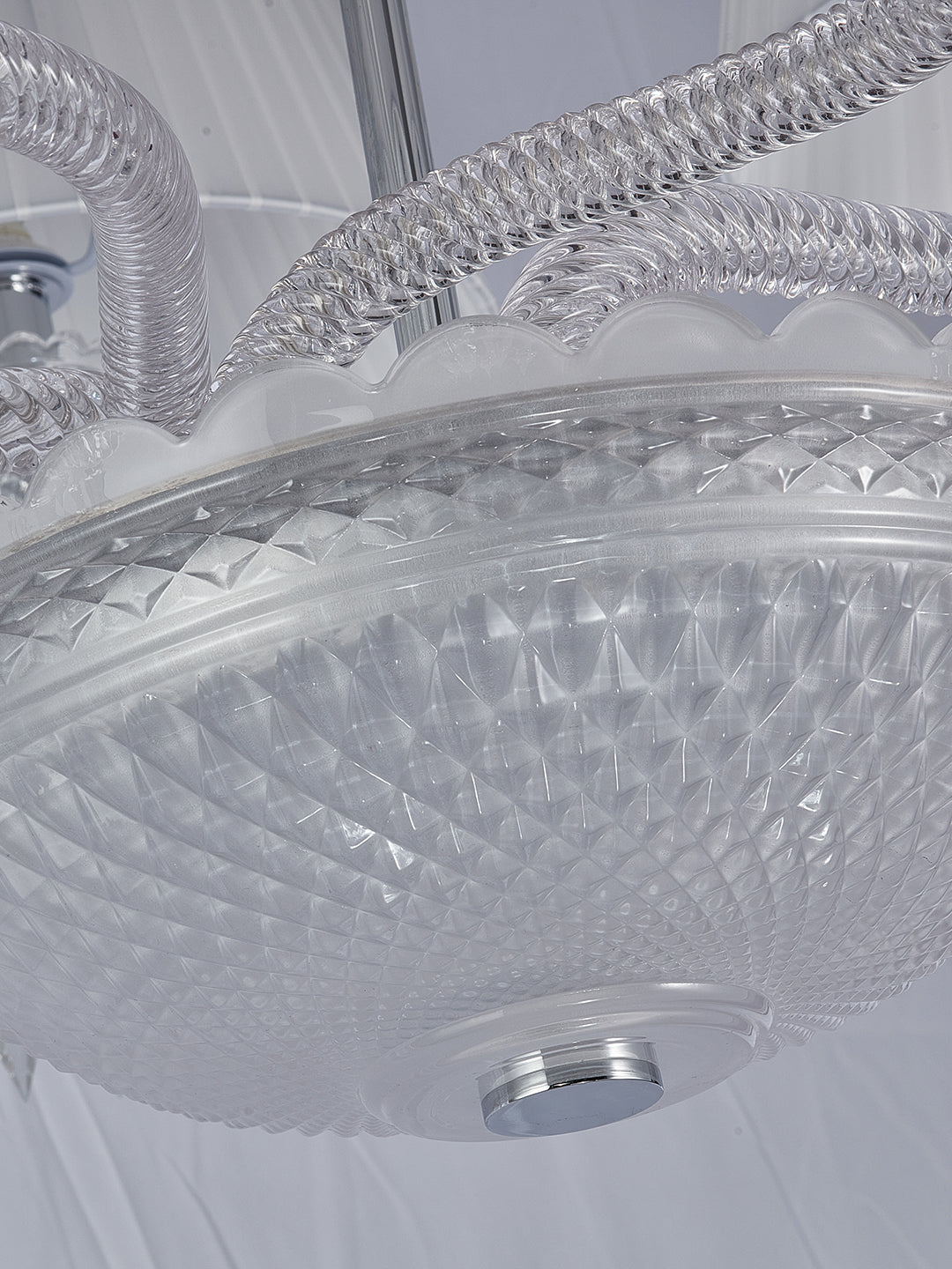 Classic White Shade Crystal Chandelier