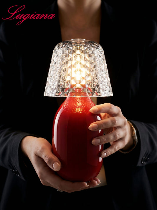 Multi-color Bottle Base Crystal Table Lamp