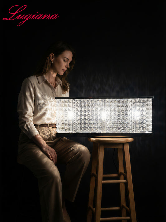 Rectangular Crystal Vanity Light