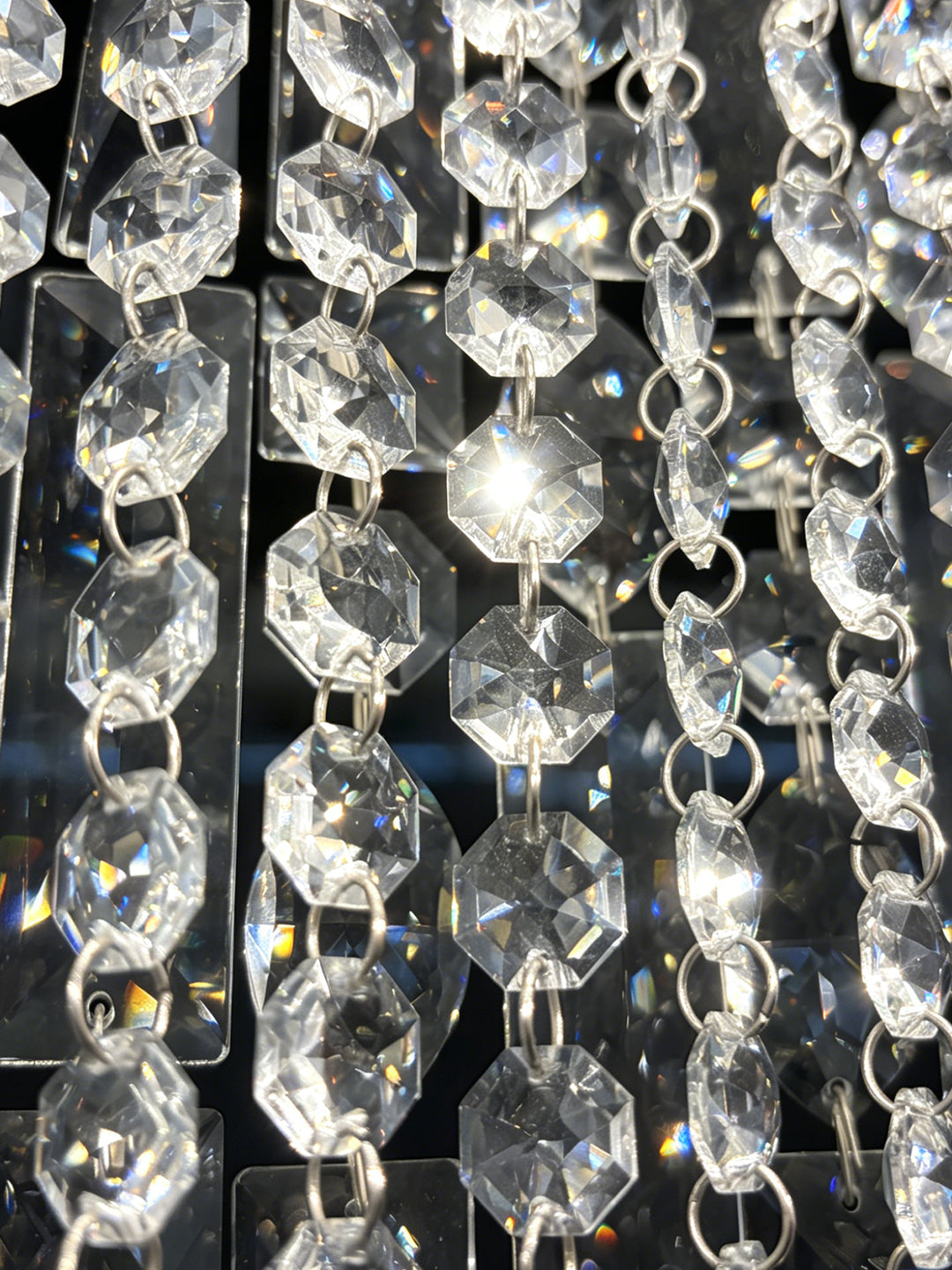 Long Cylinder Crystal Chandelier