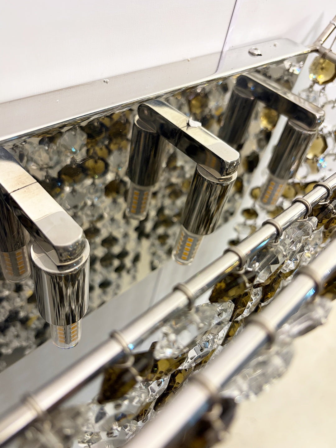 Rectangular Linear Crystal Chandelier