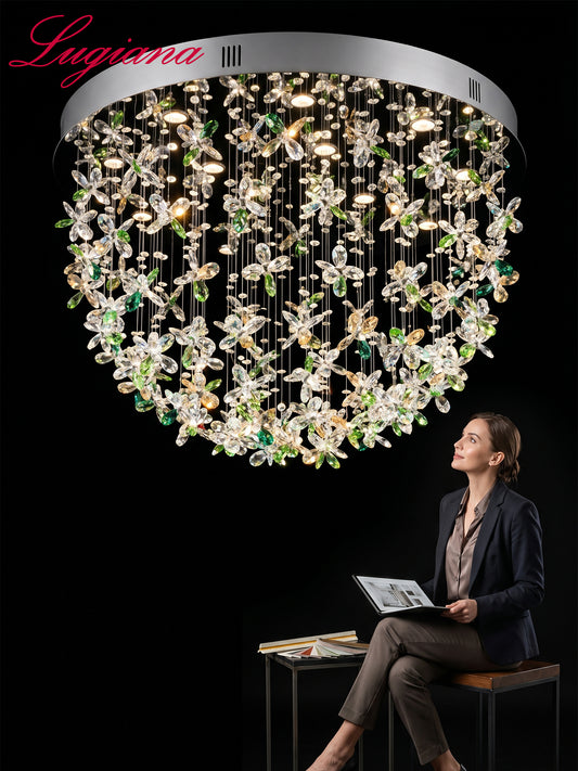 Multicolor Butterfly Crystal Chandelier