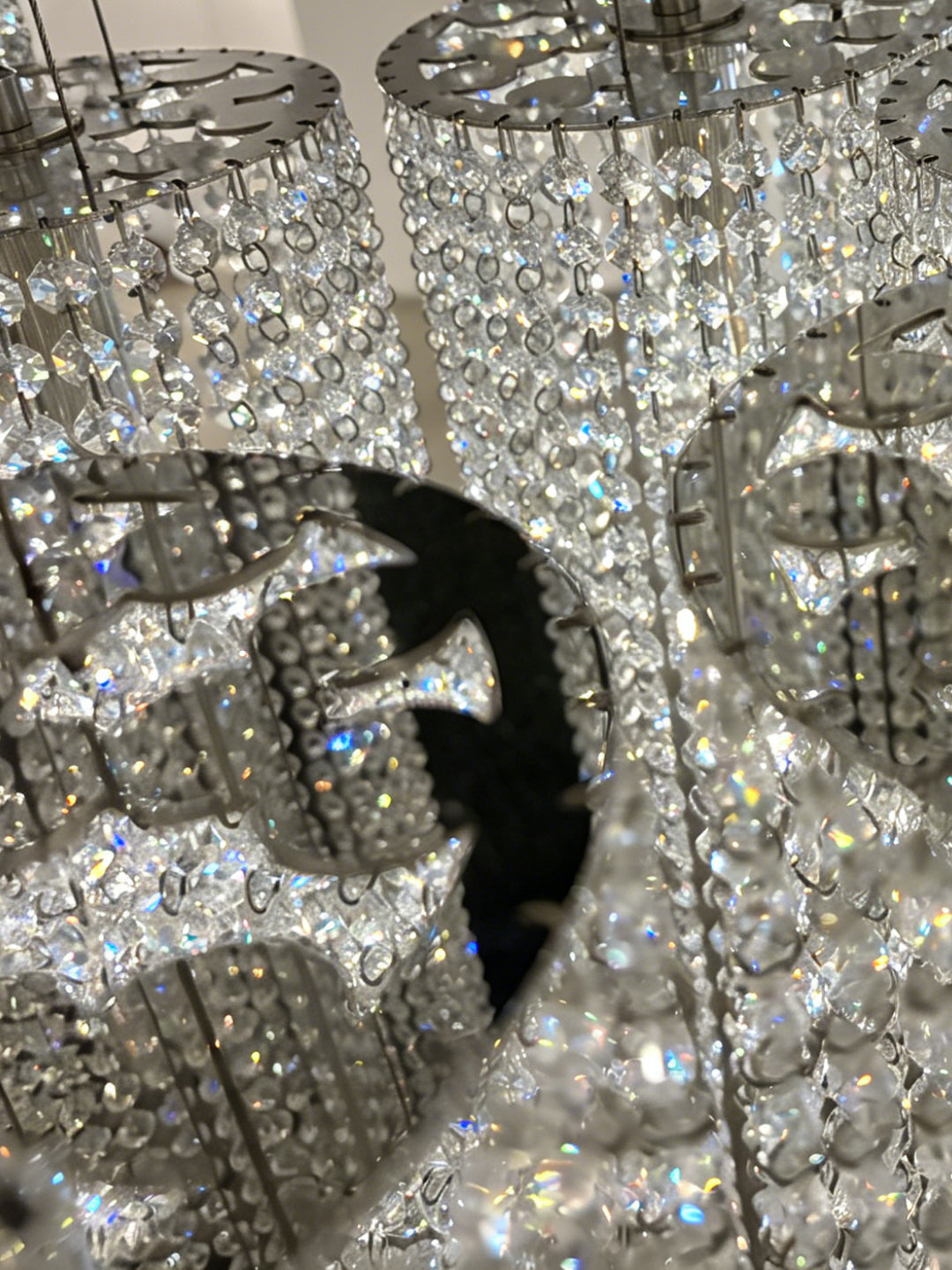 Tiered Crystal Cascade Chandelier
