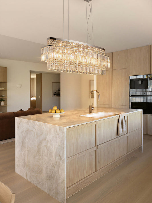 Tiered Round Crystal Chandelier
