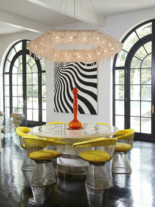 Hexagonal Crystal Chandelier