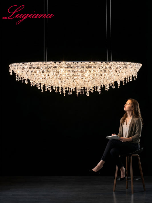 Oval Crystal Chandelier