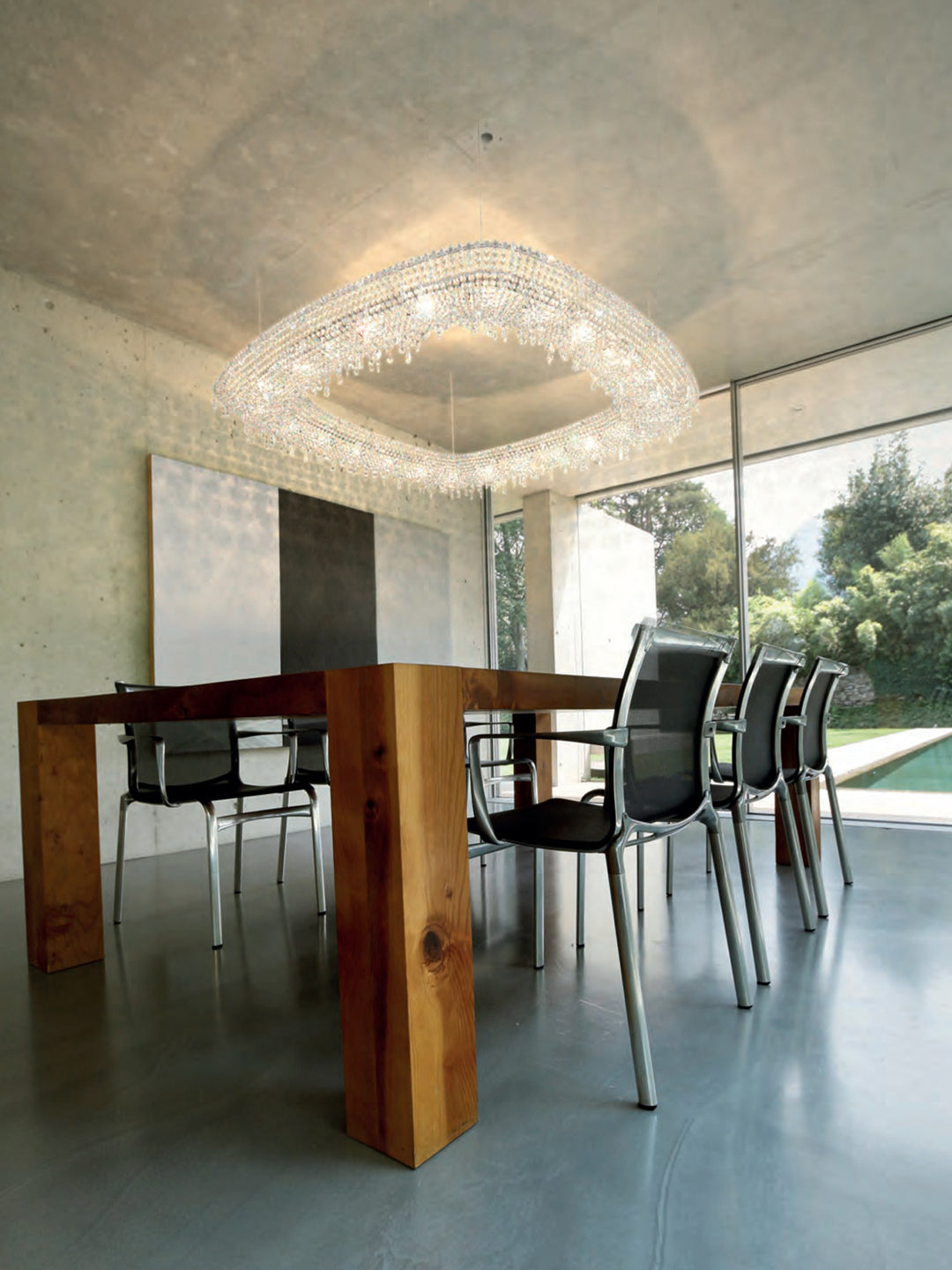 Oval Crystal Ring Chandelier