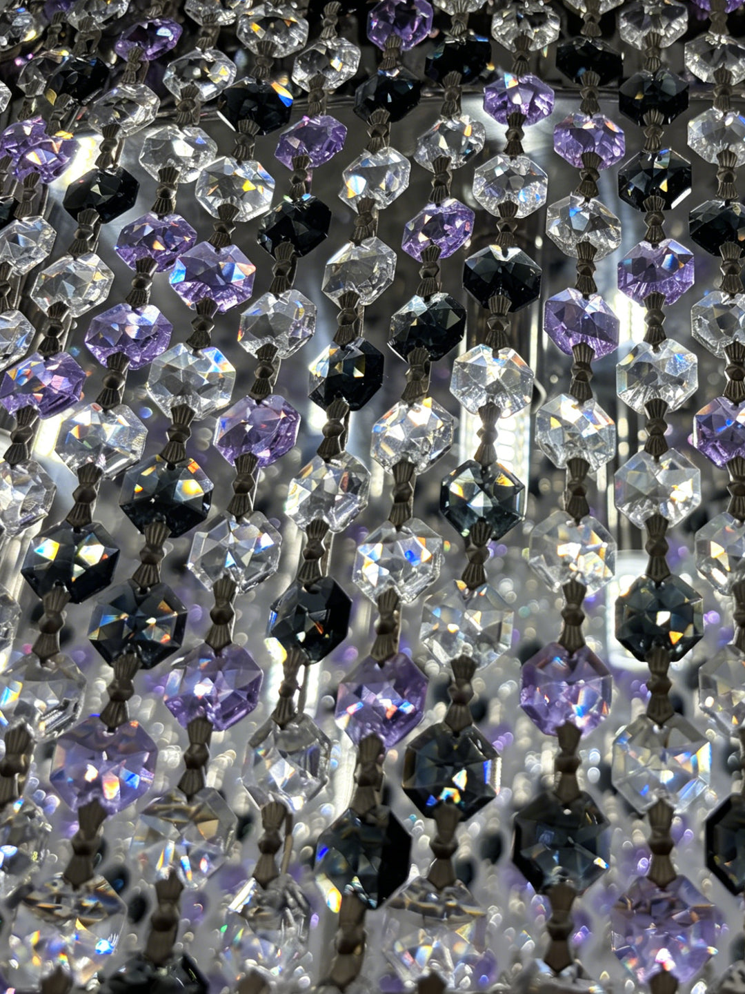 Large Round Crystal Drum Chandelier