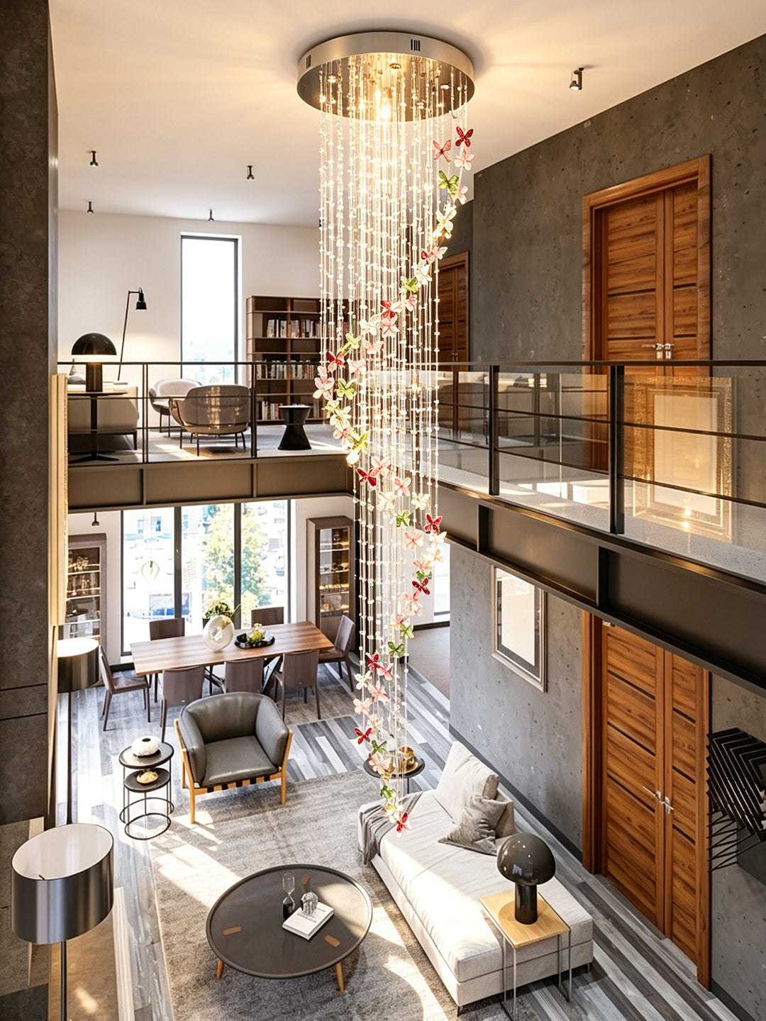 Spiral Crystal Staircase Chandelier