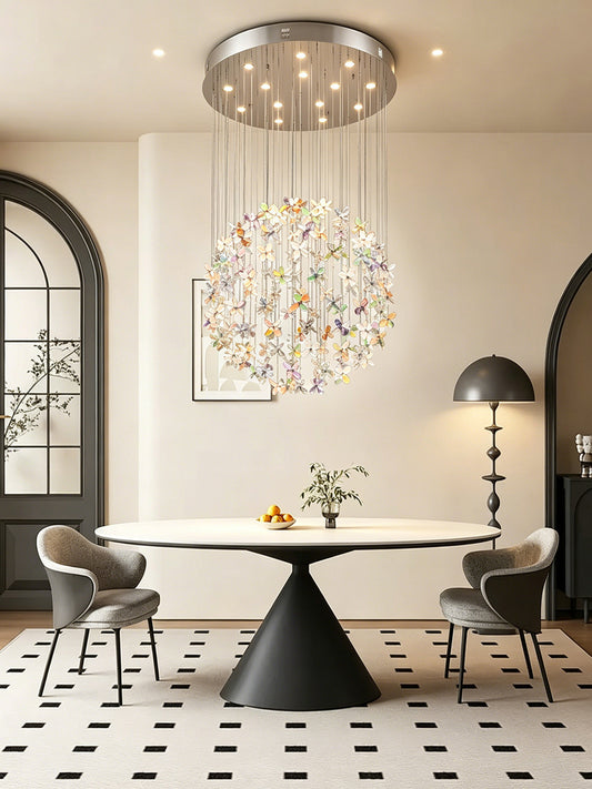 Multicolor Butterfly Crystal Chandelier