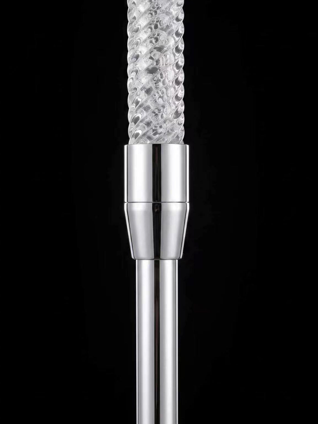 Black & White Shade Crystal Floor Lamp
