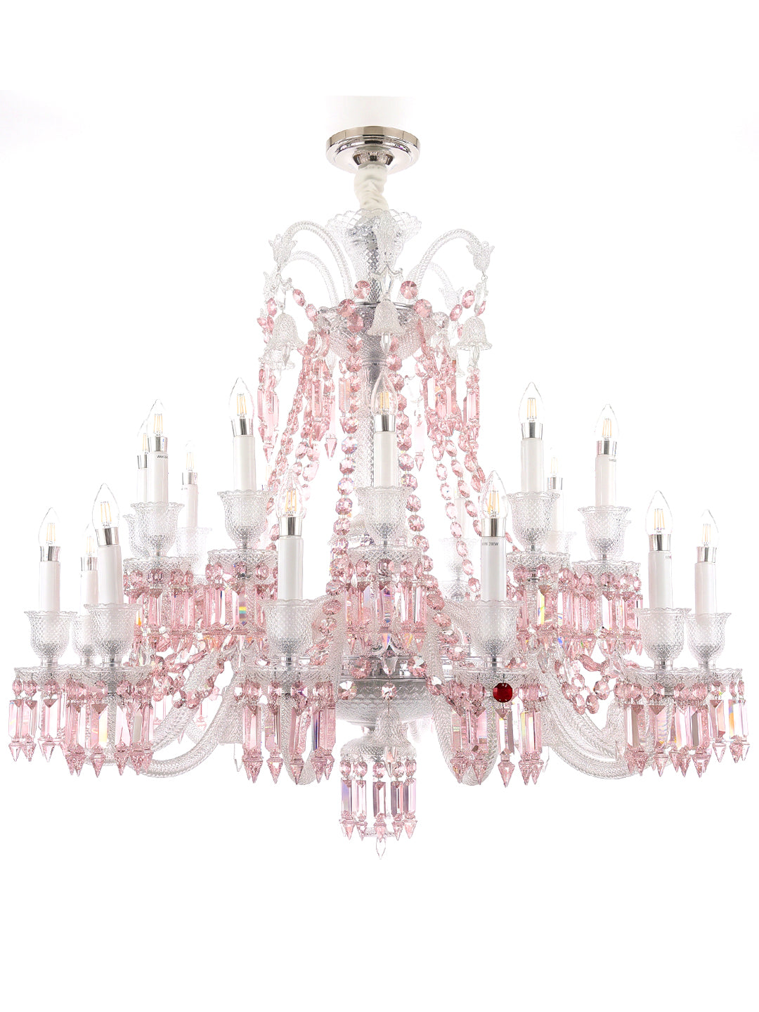 European Vintage Crystal Candelabra Chandelier