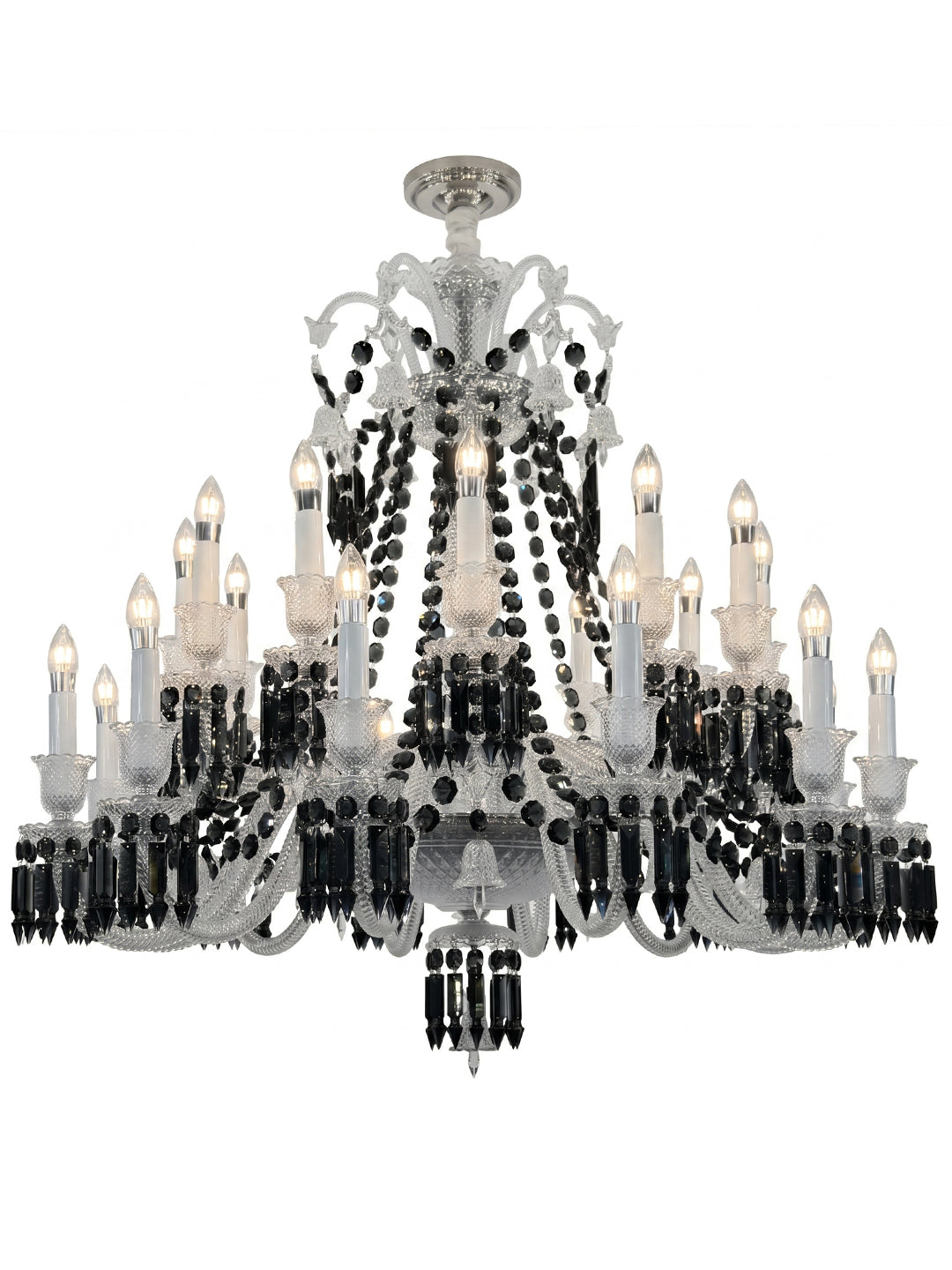 European Vintage Crystal Candelabra Chandelier